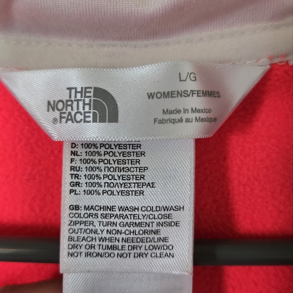 The Northface Women's Neon Orange Hooded Jacket Size Large - Picture 7 of 8